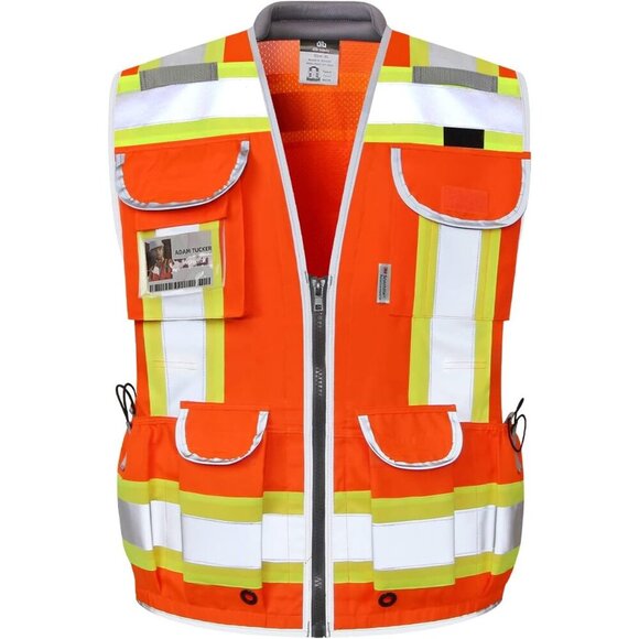 Other - Reflective Vest Heavy Duty, High Visibility Two Tone Engineer Vest, Made with 3M